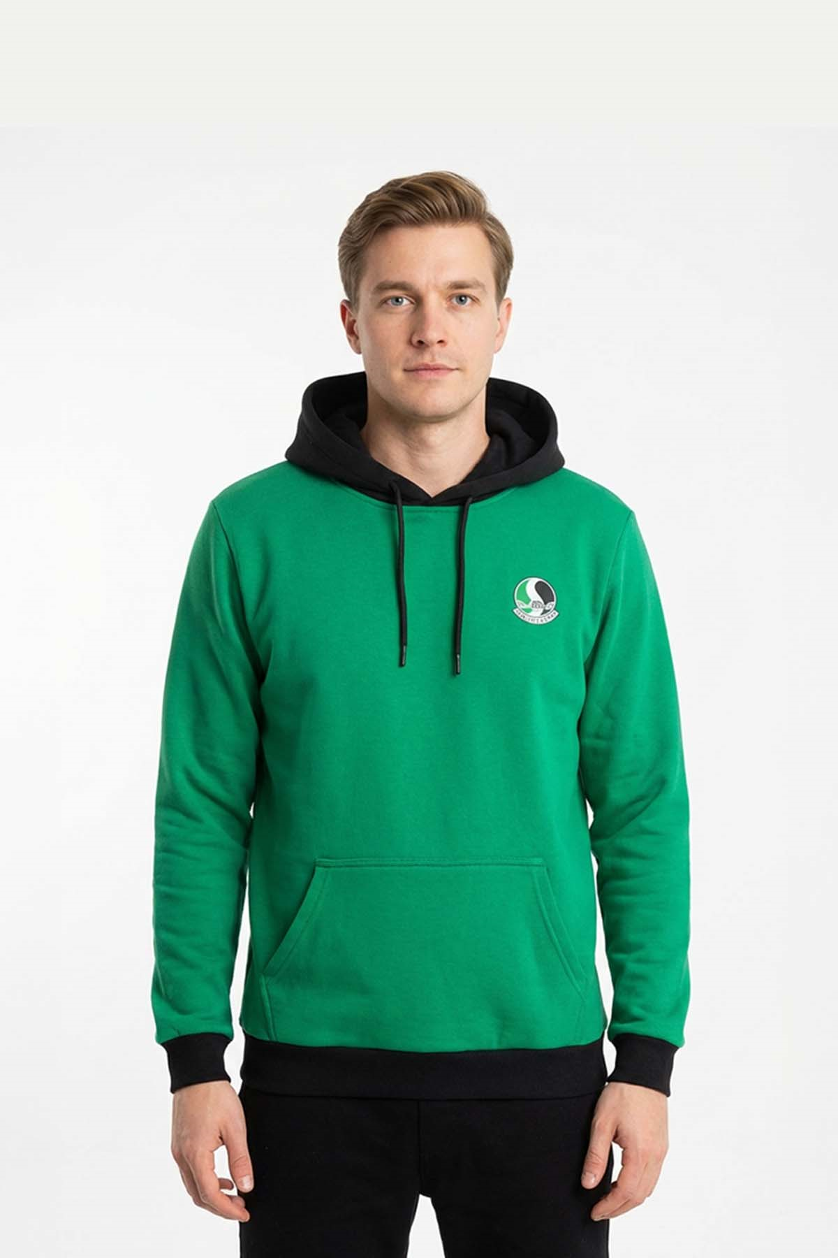 Sakaryaspor Erkek Yeşil Kapüşonlu  sweatshirt