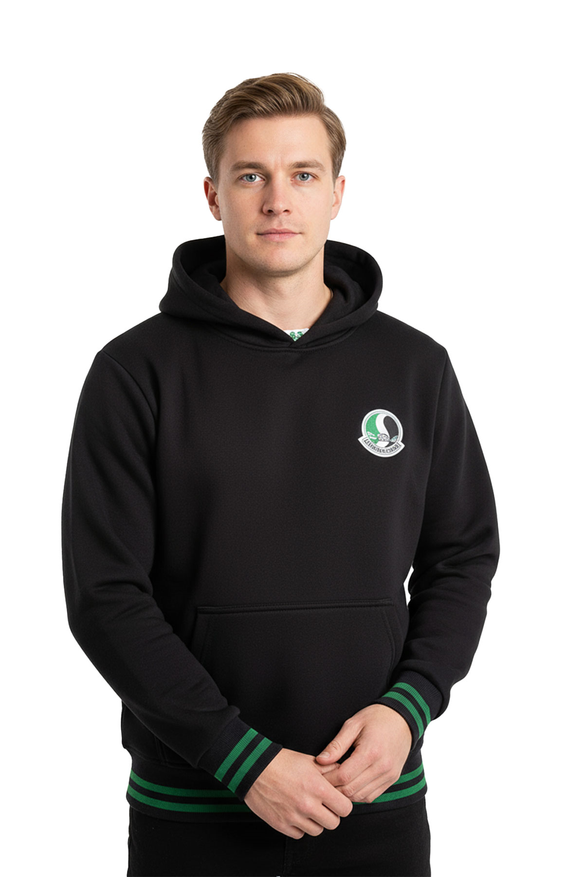 Sakaryaspor Pamuklu Erkek Siyah Sweatshirt-Logo