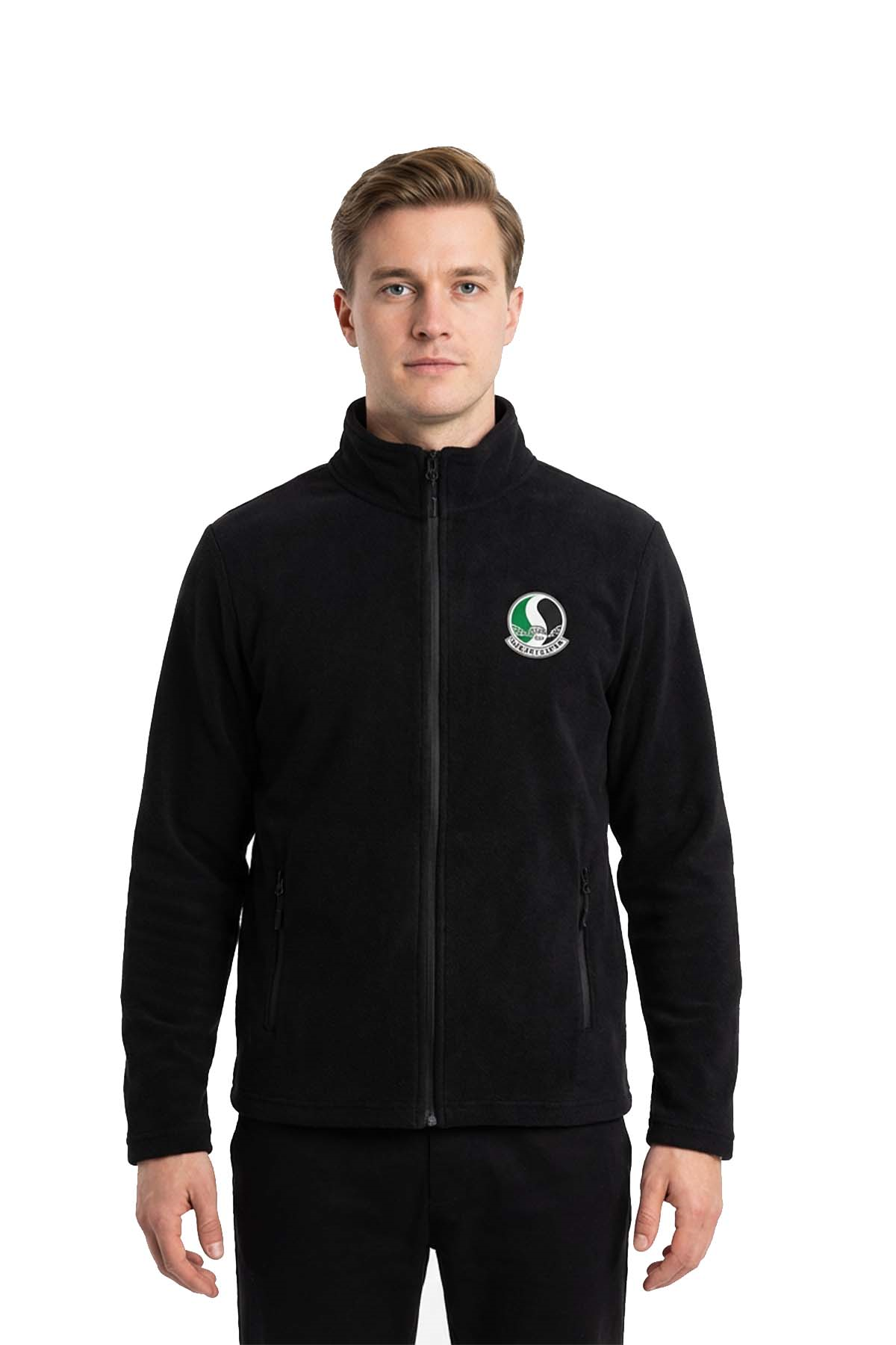 Sakaryaspor Erkek Siyah Tam fermuarlı Cepli Polar