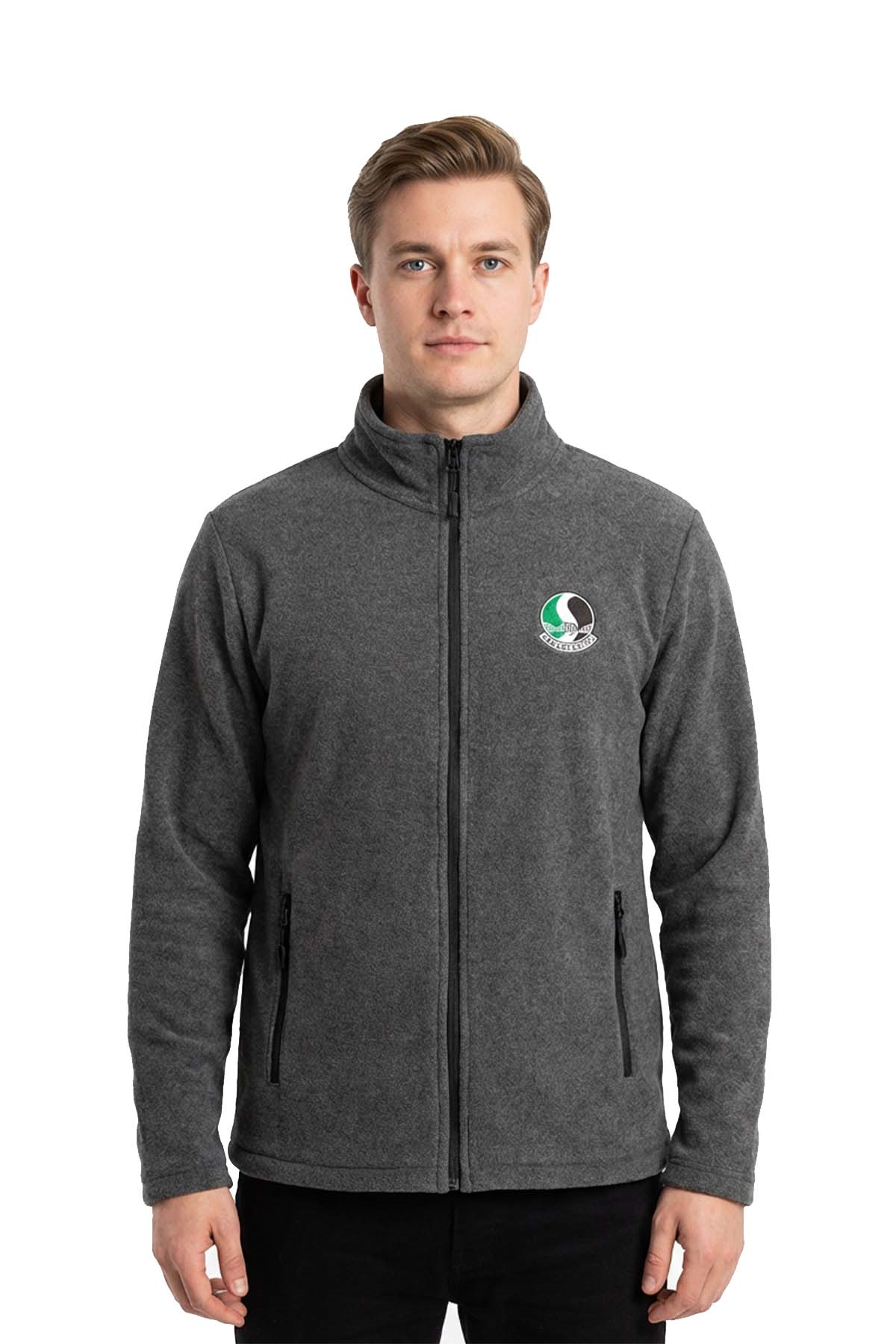 Sakaryaspor Erkek Siyah Tam fermuarlı Cepli Polar