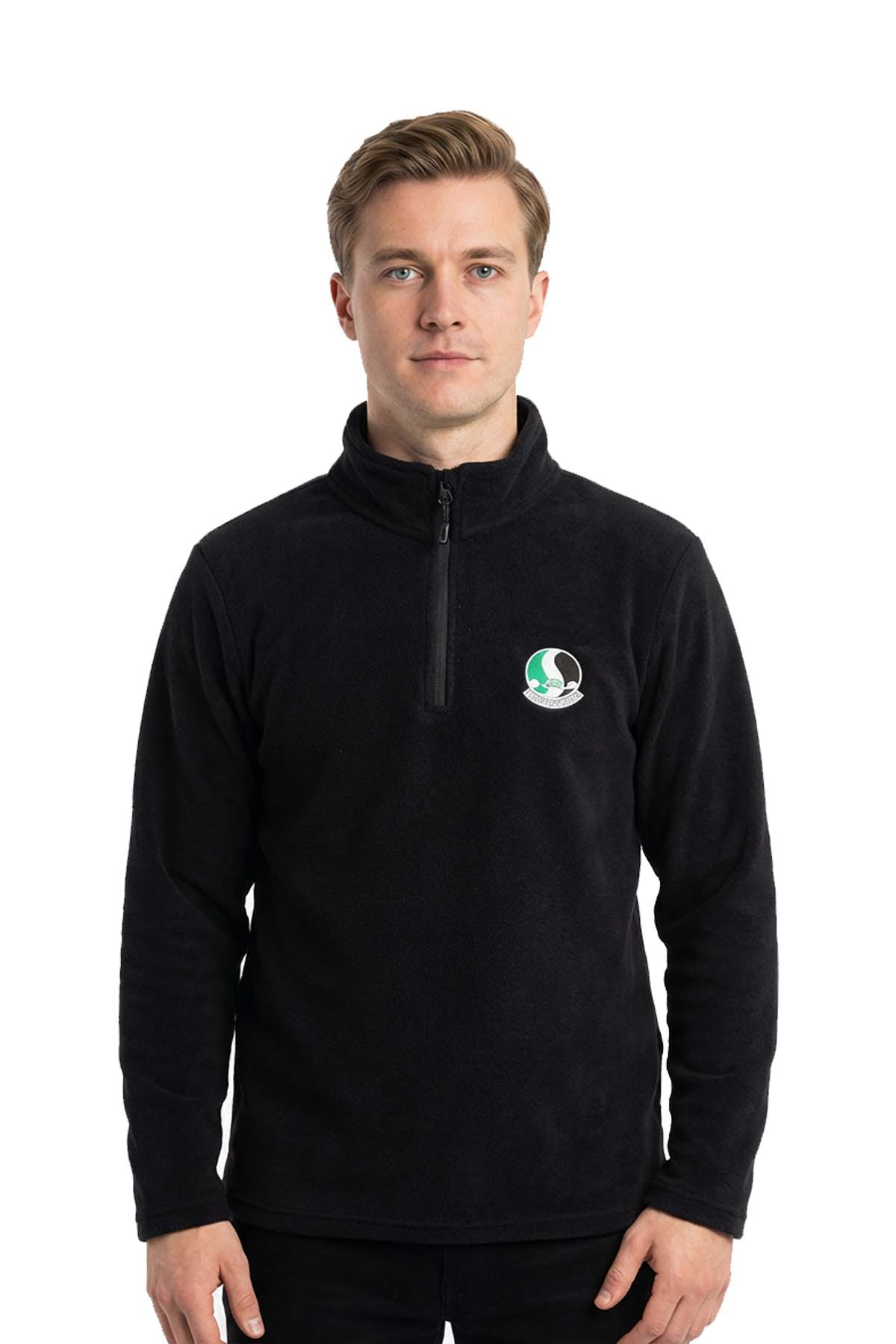 Sakaryaspor Erkek Siyah Yarım fermuarlı Cepli Polar